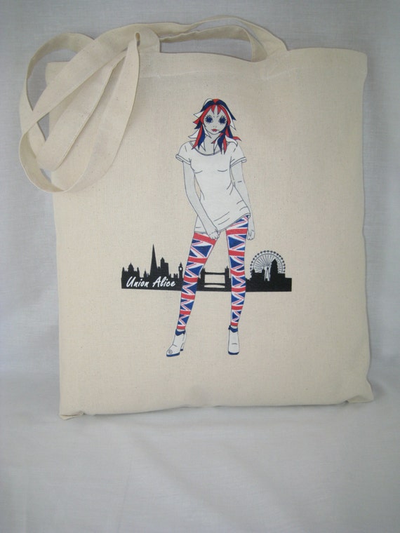 Tote Bag 100% Cotton Union Alice design 92bE from Alice Brands London ...