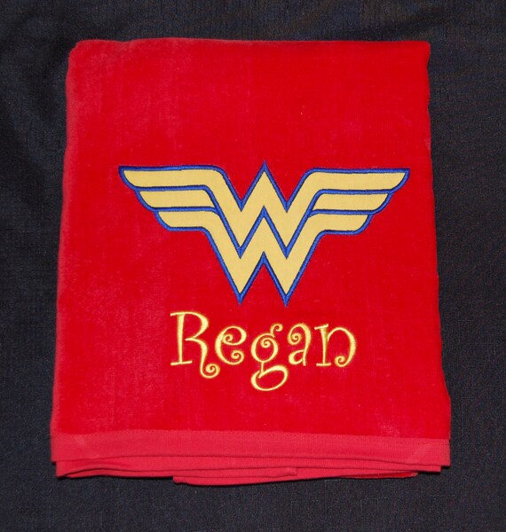 Personalized Beach Towel Superhero Beach by MDDesignsBoutique