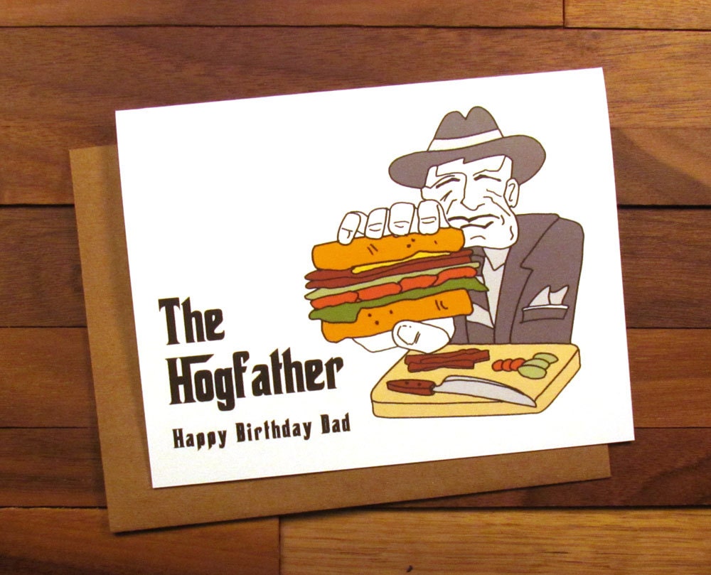 funny birthday card the godfather father birthday card
