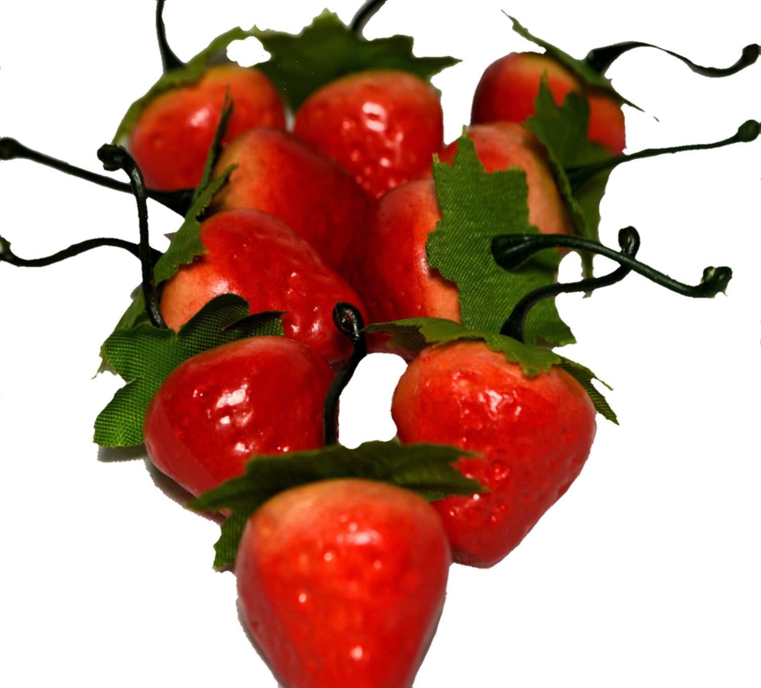 Decorative Faux Fruit Artificial Strawberries Pack by LifeinLots