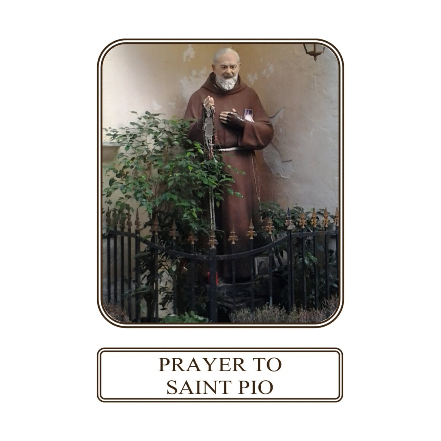 Saint Pio Padre Pio Prayer Card