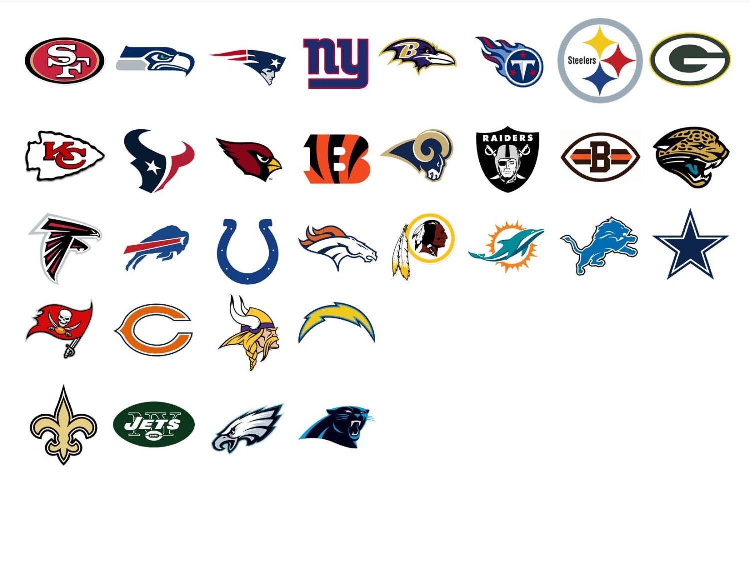 NFL Football Team Logos Printable