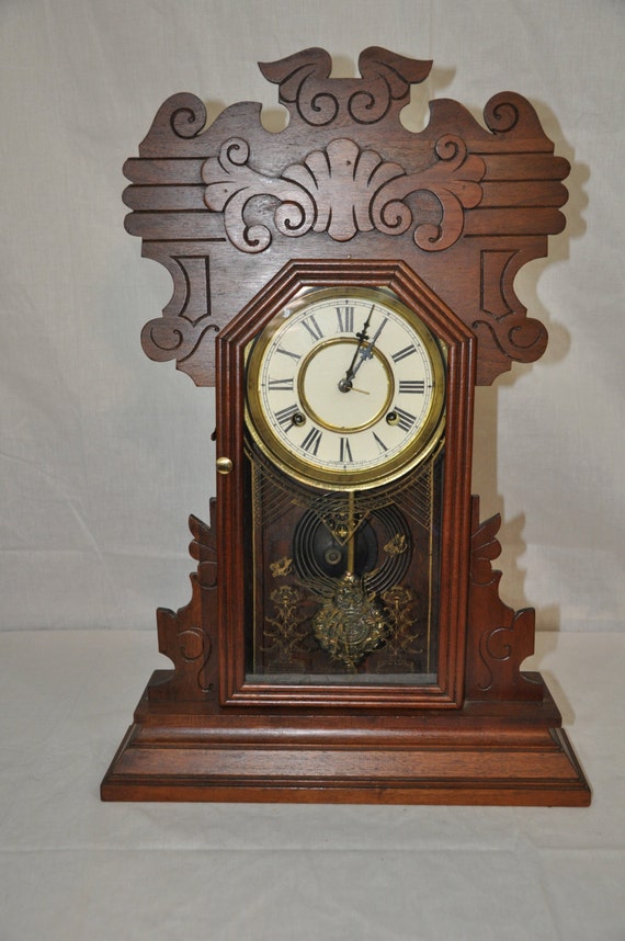 Waterbury Clock Company 1890 Vintage 8 Day Parlor by FollyBridge