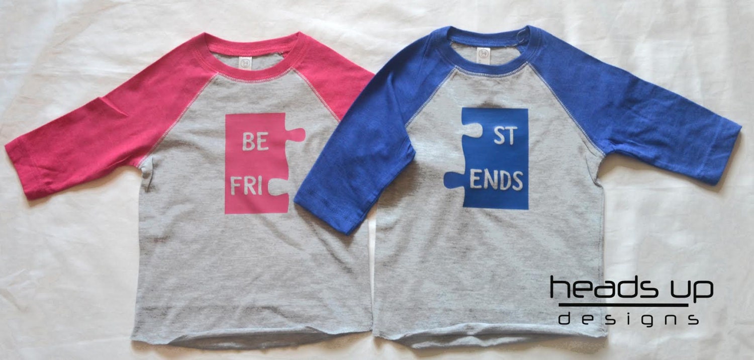 Best Friends Twins Boy/Girl Shirts Raglan Raglan by HeadsUpandUp