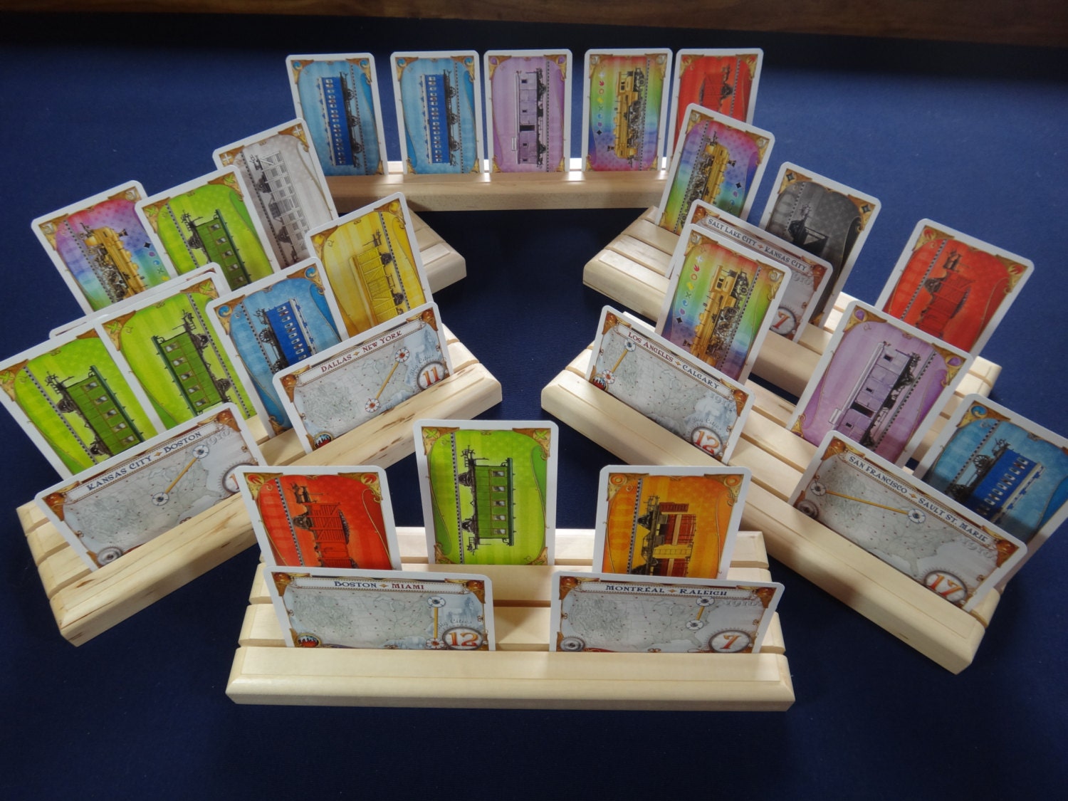 Maple Game Card Holder Ticket to Ride Set