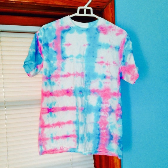 Cotton Candy Tie Dye Shirt Blue & Pink Tie Dye by beachbumtiedye