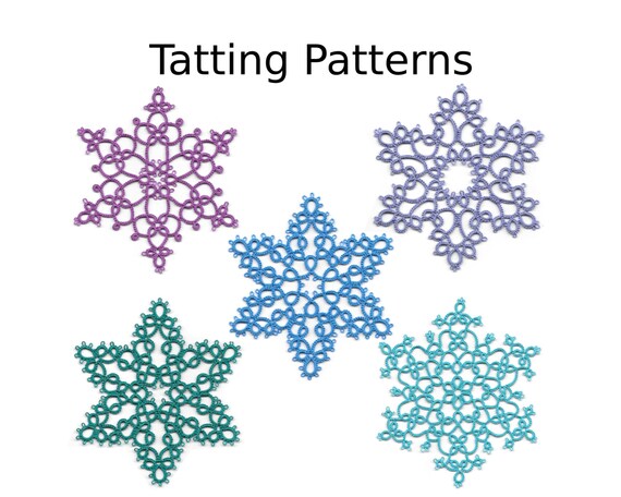 PDF Tatting Patterns Snowflake Pattern Pack Instant