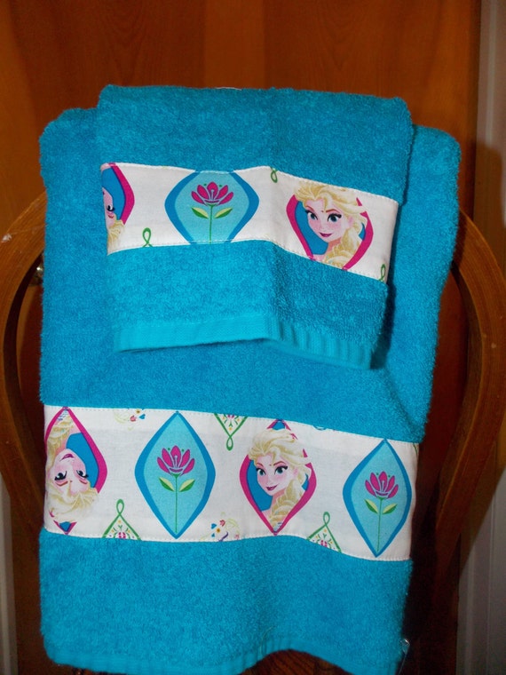 Frozen Bath Towel Set Elsa Towels Blue Towels Kids Towels