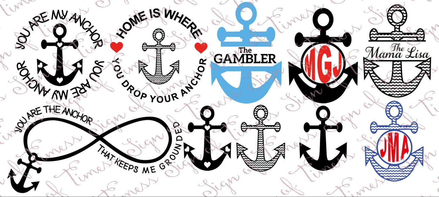 Download Anchor Monogram Frame You Are My Anchor Chevron Anchor