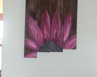 Pink Flower Pallet Sign