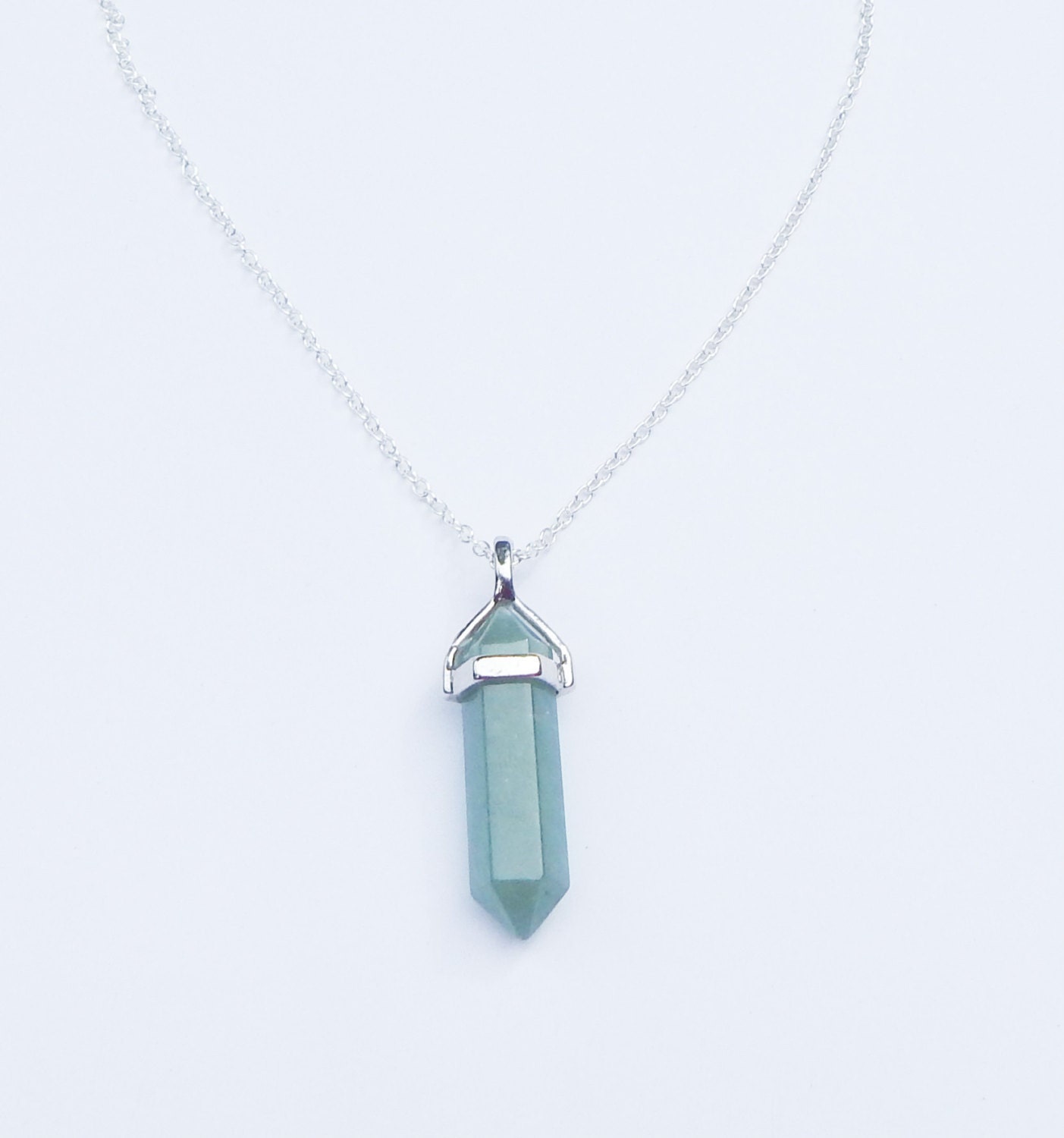 Aventurine Crystal Necklace Green Aventurine Crystal Point