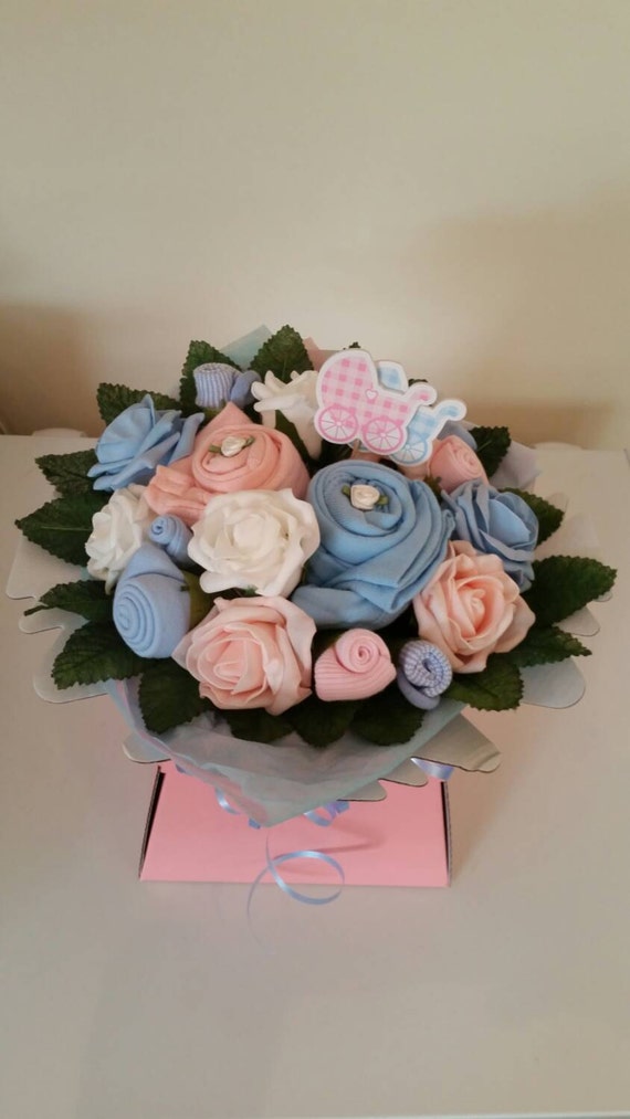 Twins baby clothes bouquet baby gift mum's gift by ToshCreations