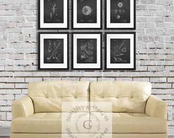 Golf Wall Decor fathers day gift golf prints golf wall decor set of 6 prints Golf Wall Decor fathers day gift golf prints golf wall decor set of 6 prints