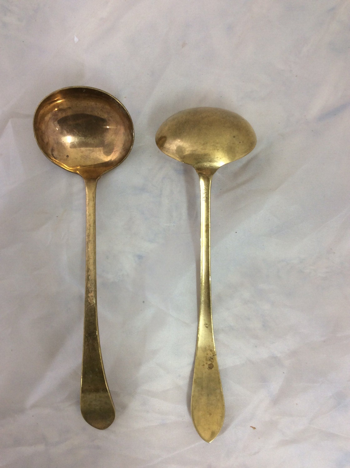 Gold  soup utensils Plated Serving 1/2 avail Cool serving Spoons, Find Utensils, Soup #813