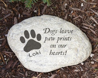 Engraved Dog Memorial Garden Stone