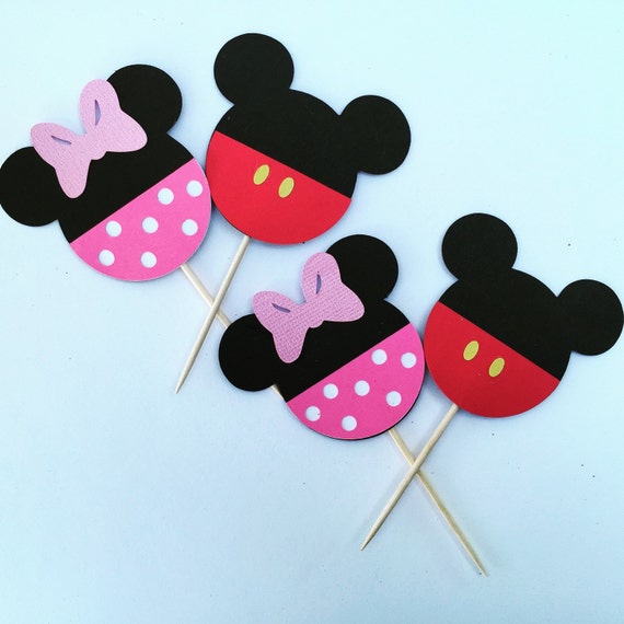 Mickey and minnie cupcake topper / Minnie Mouse cupcake topper