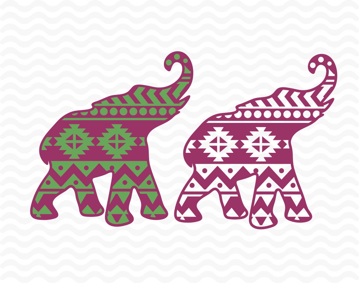 Download Elephant design Aztec tribal pattern SVG by ESIdesignsdigital