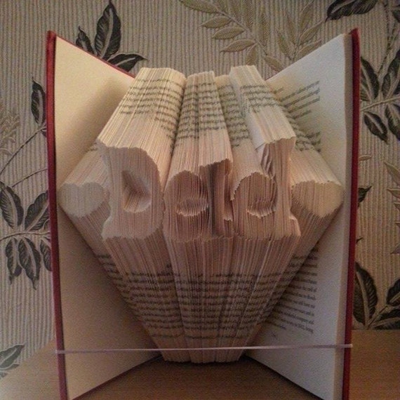 Dad with hearts DIY Book folding pattern 326folds