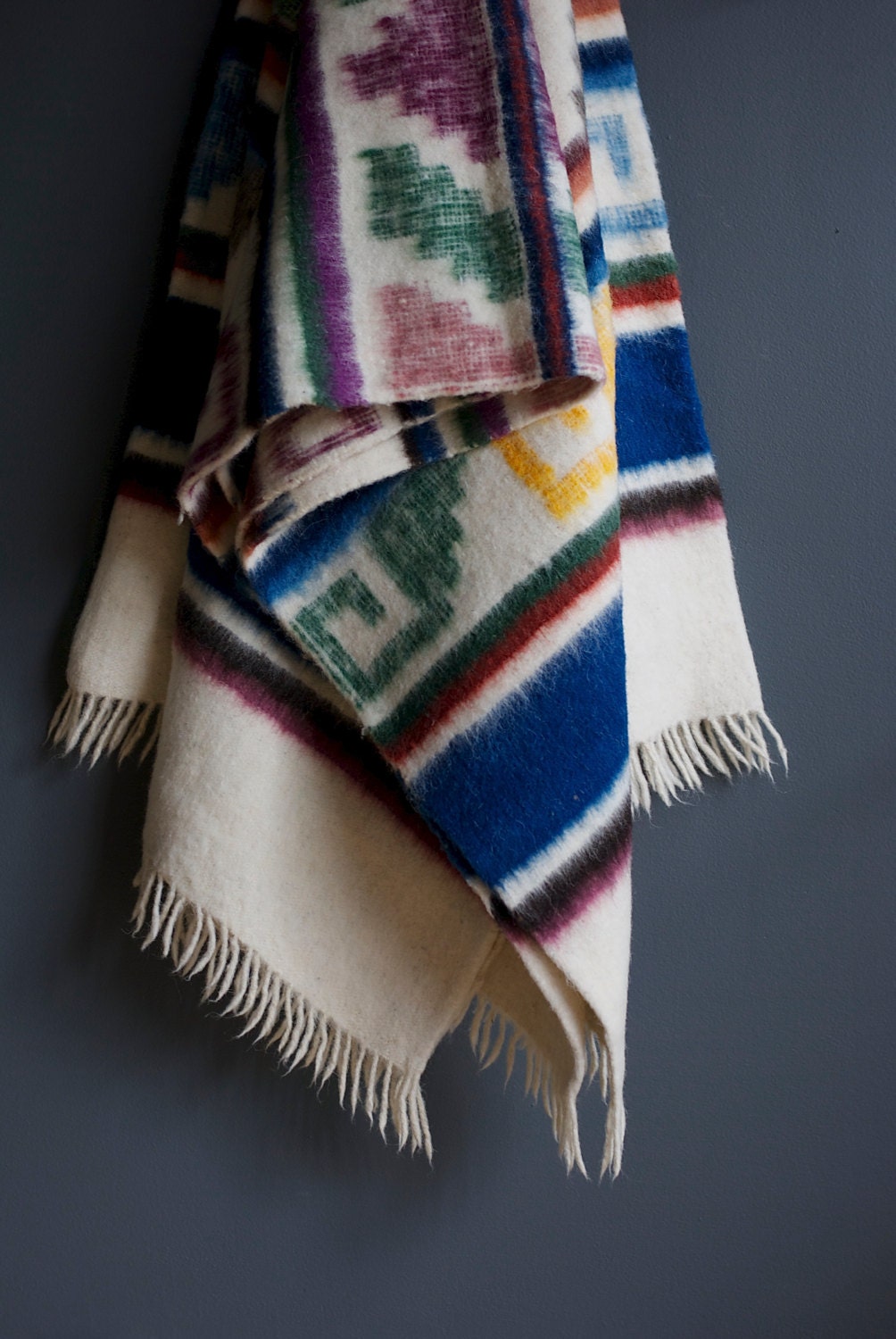 Handwoven 100% Wool Blanket Guatemala by MayaMueble on Etsy