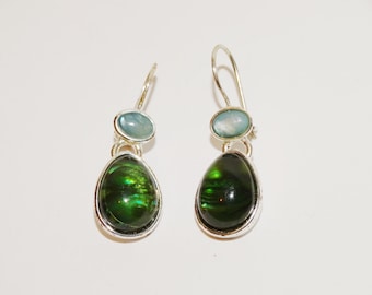 Green custom 1" Earrings