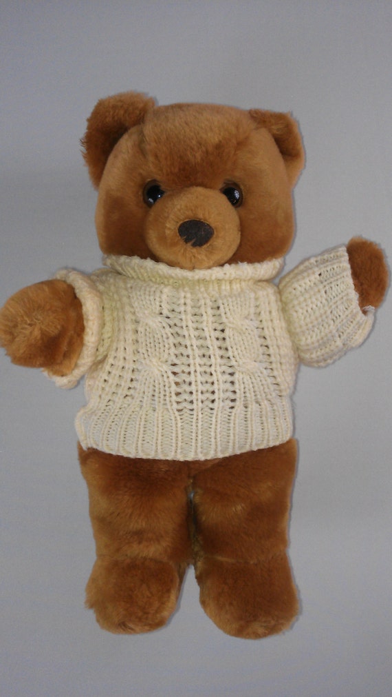 Prestige Toy Corp Teddy Bear 1985 Stuffed 13 Plush by 1900sVintage