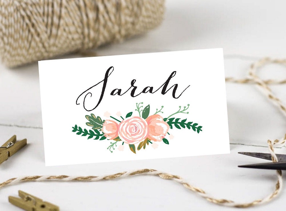 Personalized Printable Wedding Place Cards