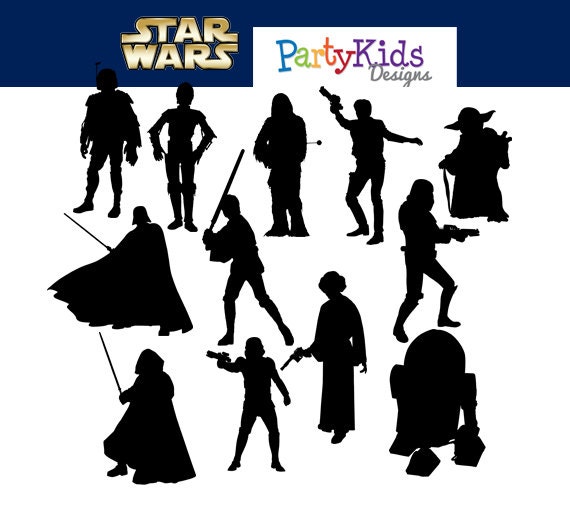 Download Star Wars Silhouette instant download PNG JPG SVG eps