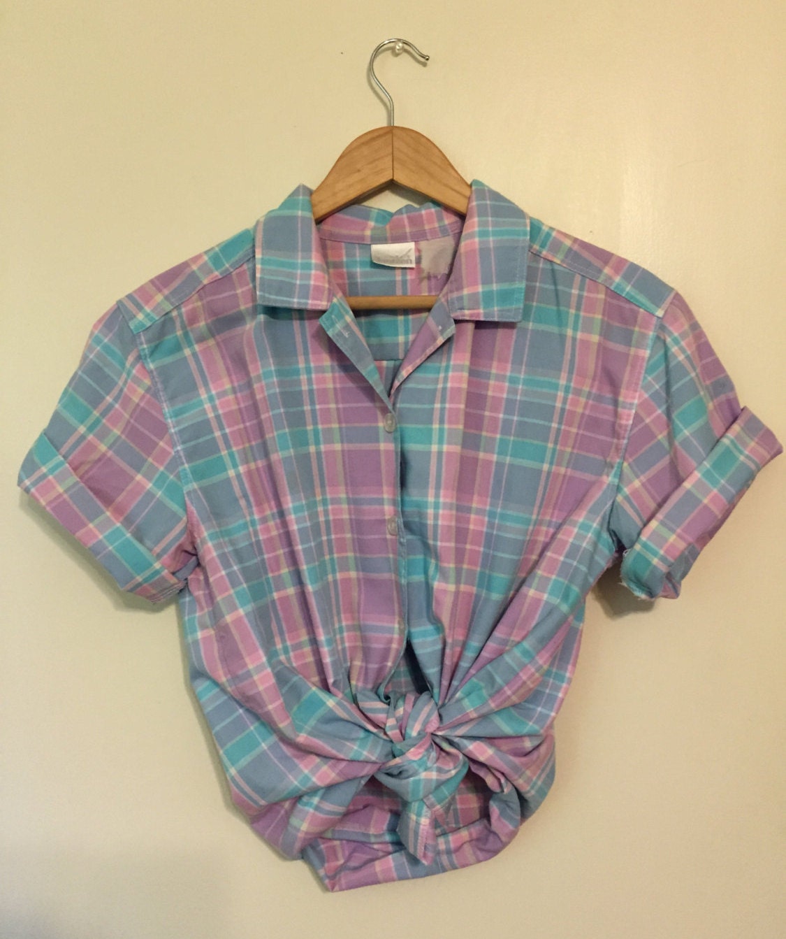 pastel button up shirts