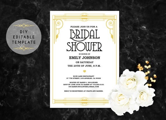 Gatsby Bridal Shower Invitations 10