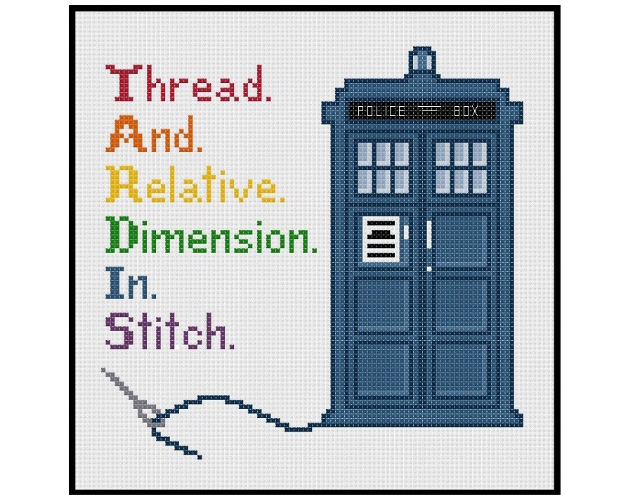 Download Doctor Who TARDIS In Stitch Cross Stitch PDF Pattern Instant