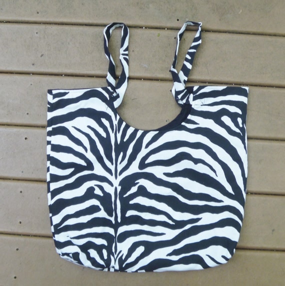 Zebra Tote Bag by thebigbagco on Etsy
