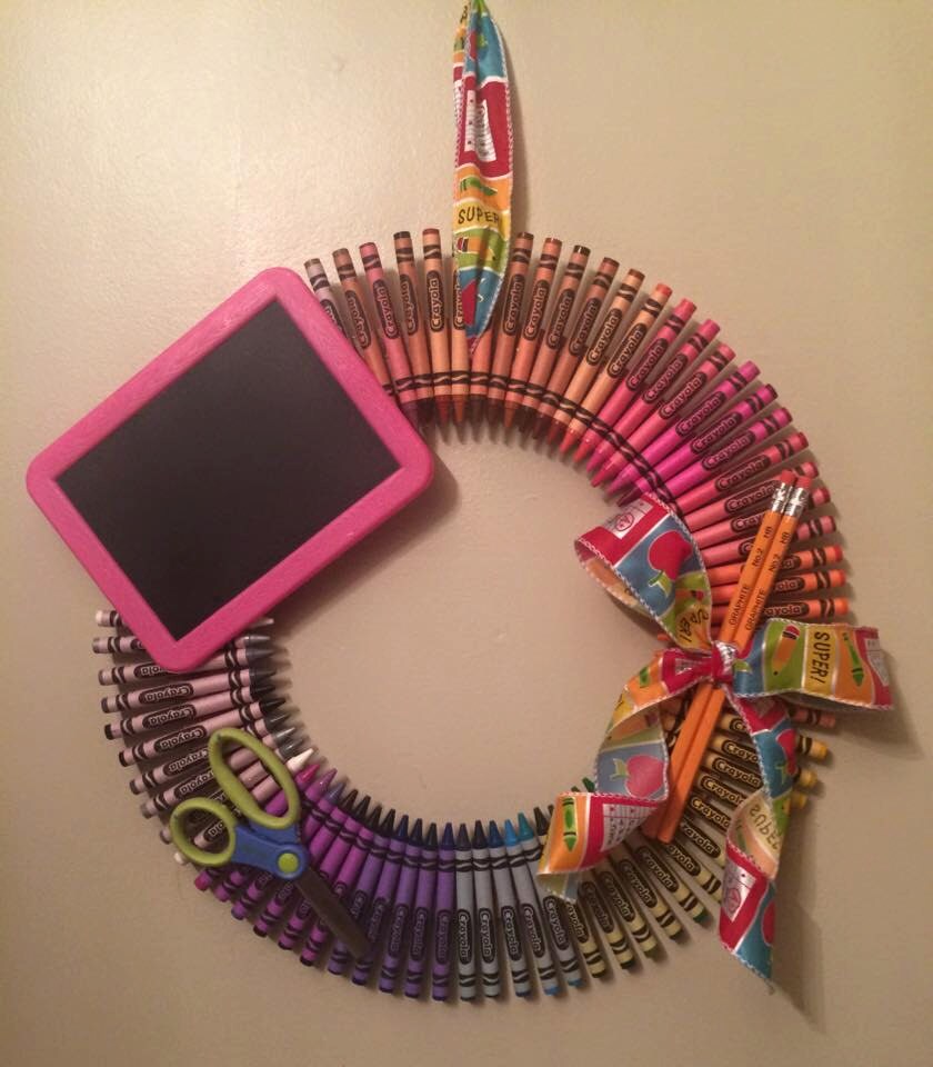 Crayon Wreath by CrayonCreations91 on Etsy
