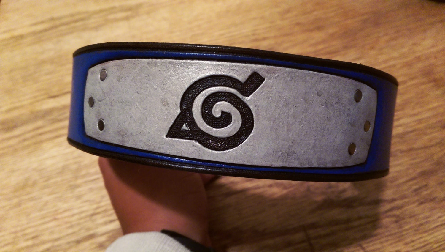 Naruto leather dog collar by VanguardLeathers on Etsy