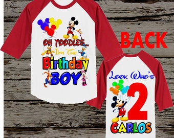 Mickey Mouse Clubhouse Birthday Shirt - Mickey Mouse Shirt Front and Back