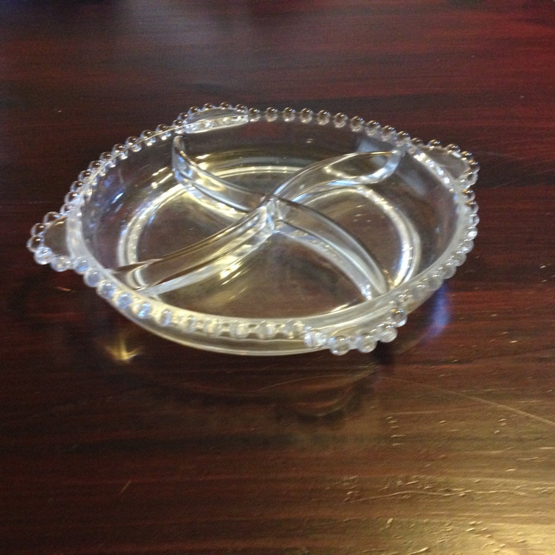 Candlewick divided serving dish Haute Juice