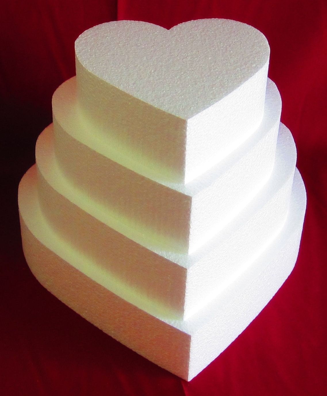 Foam Cake Dummy set 4 pc Heart 8 to 14 at 3