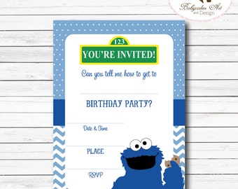 Instant Download Elmo Invitation Elmo 1st Birthday by BabycakesArt