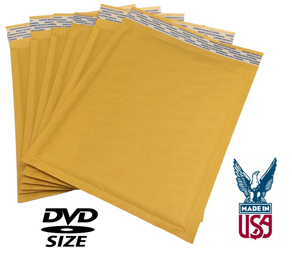 Size 0 6.5x9 Gold Kraft Bubble Mailer Free
