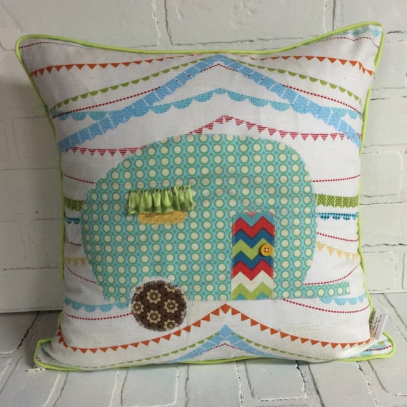 Retro Camper Pillow by Dotsnswirls on Etsy