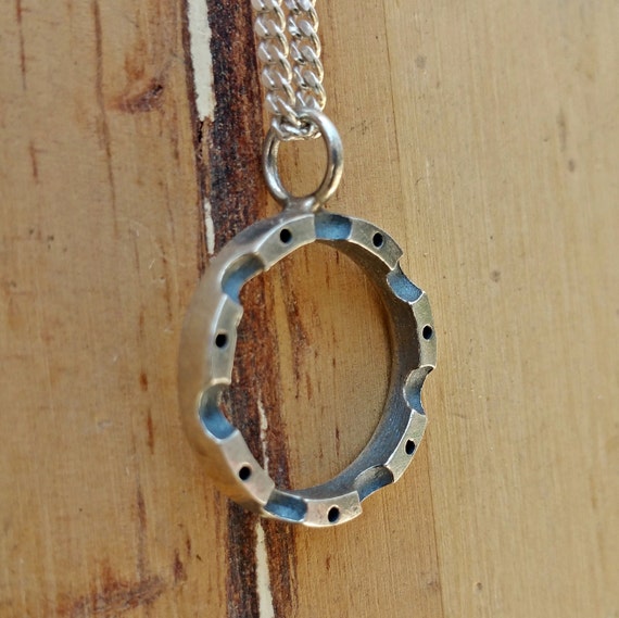 GB Bear Silver Ball Bearing Necklace Industrial by galbarash