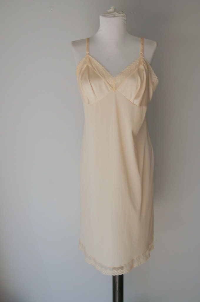 Vintage Nude Chemise Slip Dress Vanity Fair 38