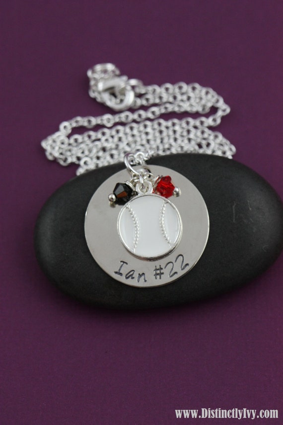 SALE Baseball Jewelry Baseball Necklace by DistinctlyIvy