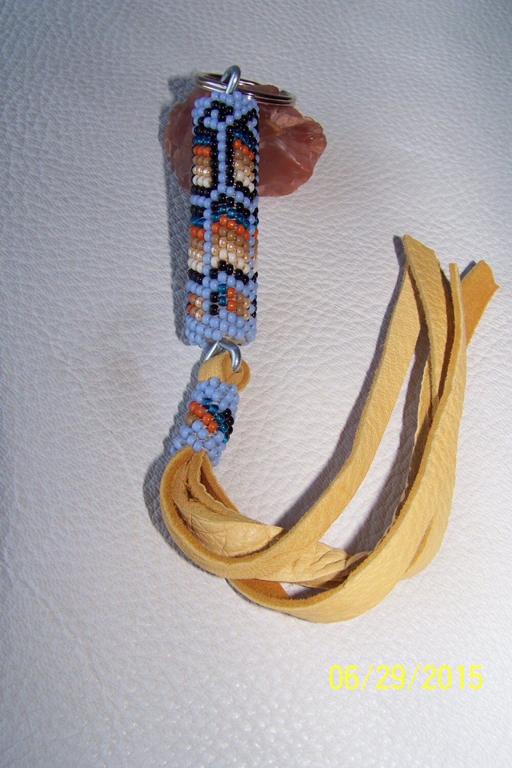 Native American Made Beaded keychain by NavajoRainbowDesigns