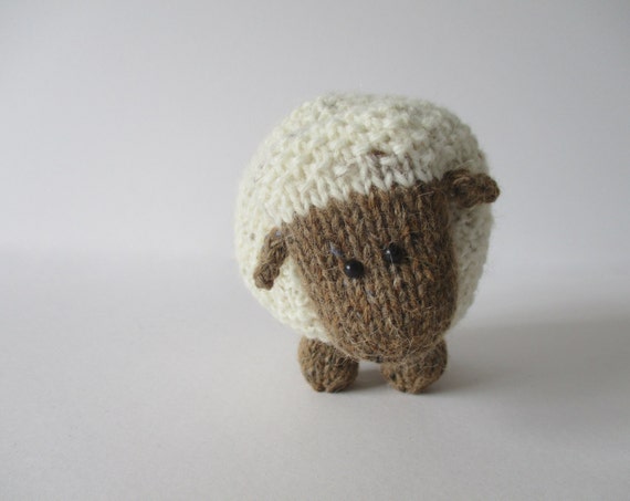Moss the Sheep toy knitting patterns by fluffandfuzz on Etsy