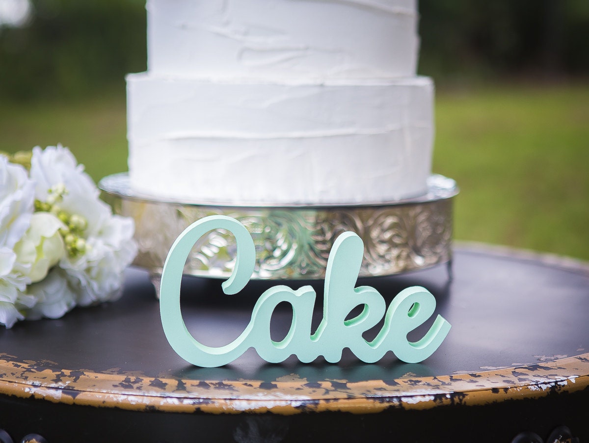 Cake Sign for Wedding Cake Table Cake Table Sign Gold