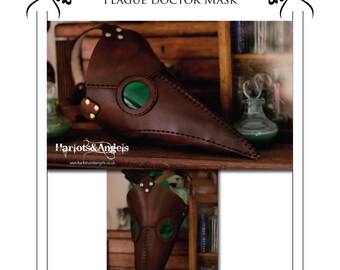 Le médecin de peste masque cuir motif. Steampunk. Jeu de rôle. Motif de la maroquinerie