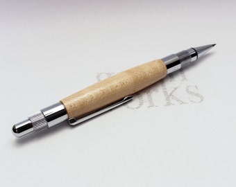 Stratus 2mm Wood Mechanical Pencil - Sugar Maple with Chrome Accents (Gift Ready)