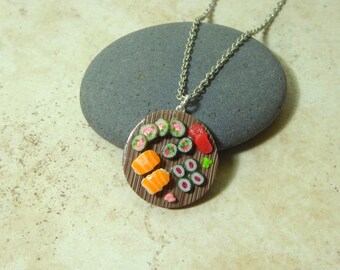 Round Sushi Platter Necklace