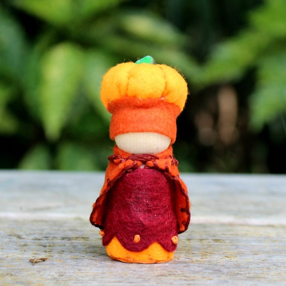 Autumn Pumpkin patch gnome - Autumn Storytelling and Nature Table