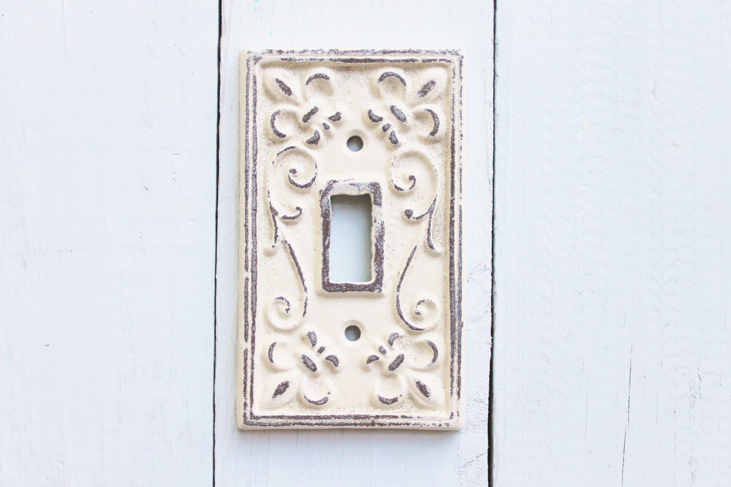 Decorative Switch Plate Creamy Antique White Switch PlateCast